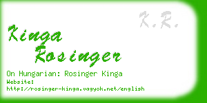 kinga rosinger business card